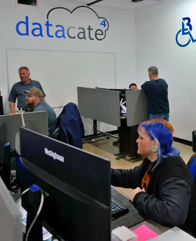 The MSP support team working at Datacate